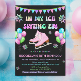 Eras Ice Skating Birthday Invitation Einladung