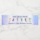 Eras Tour Birthday Party Wasserflaschenetikett (Einzelnes Label)