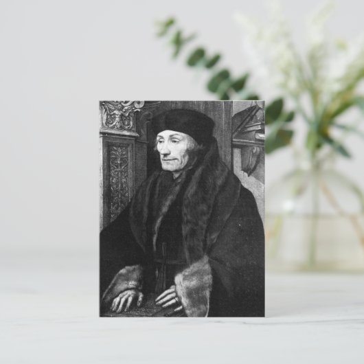 Erasmus-Portrait Postkarte (Stehend Vorderseite)