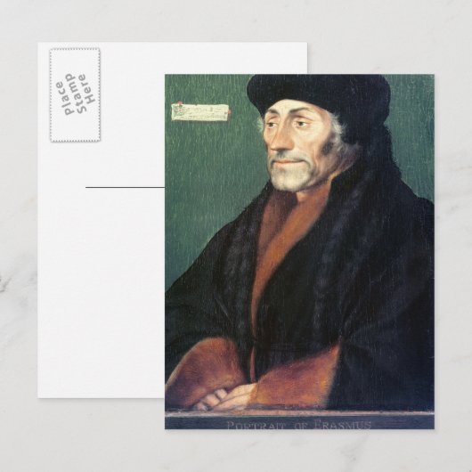 Erasmus von Rotterdam Postkarte (Vorne/Hinten)