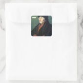 Erasmus von Rotterdam Quadratischer Aufkleber (Tasche)
