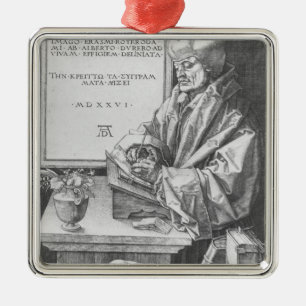 Erasmus von Rotterdam von Rotterdam, 1526 Silbernes Ornament