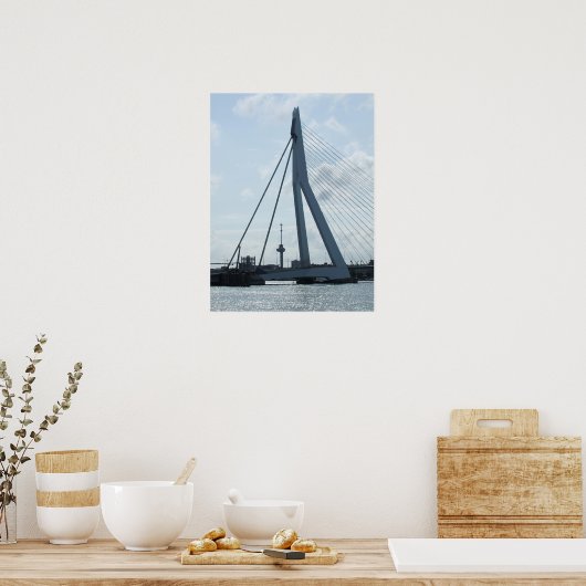 Erasmusbrug en Euromast Poster (Küche)