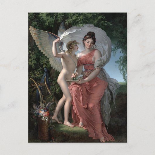 Erato Muse of Lyrical Poetry von Charles Meynier Postkarte (Vorderseite)