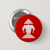 Erawan drei ging ElefantLao/Laos-Flagge voran Button (Vorne & Hinten)