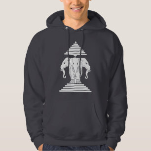 Erawan drei ging ElefantLao/Laos-Flagge voran Hoodie