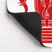 Erawan drei ging ElefantLao/Laos-Flagge voran Mousepad (Ecke)