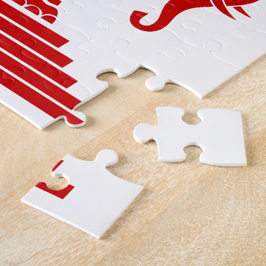 Erawan drei ging ElefantLao/Laos-Flagge voran Puzzle (Seite)