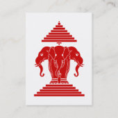 Erawan drei ging ElefantLao/Laos-Flagge voran Visitenkarte (Rückseite)