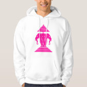 Erawan Pink Three Headed Elephant Lao / Laos Flag Hoodie (Vorderseite)