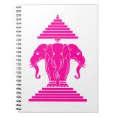Erawan Pink Three Headed Elephant Lao / Laos Flag Notizblock (Vorderseite)