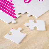 Erawan Pink Three Headed Elephant Lao / Laos Flag Puzzle (Seite)