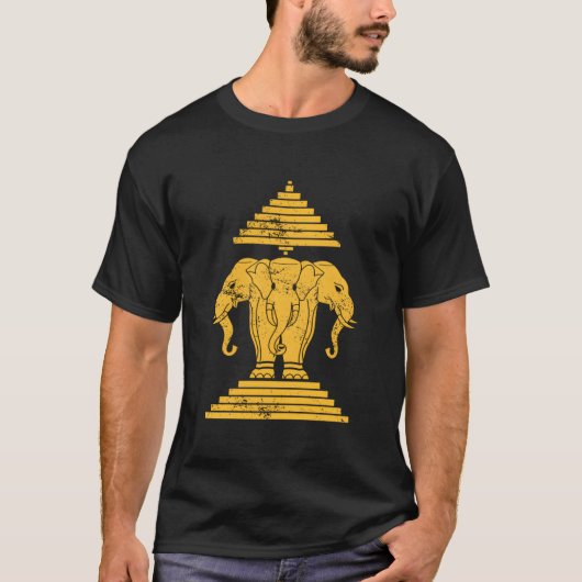 Erawan Sabaidi Greeting 3 Headed Elephant Kingdom T-Shirt (Vorderseite)