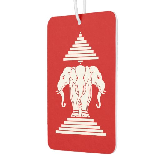 Erawan Three Headed Elephant Lao / Laos Flag Autolufterfrischer (Links)