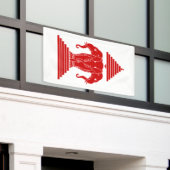 Erawan Three Headed Elephant Lao / Laos Flag Banner (Äußeres Gebäude)