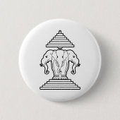 Erawan Three Headed Elephant Lao / Laos Flag Button (Vorderseite)