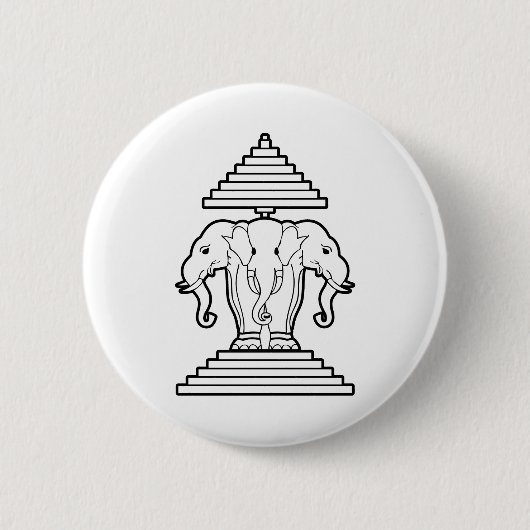 Erawan Three Headed Elephant Lao / Laos Flag Button (Vorderseite)