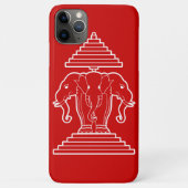 Erawan Three Headed Elephant Lao / Laos Flag Case-Mate iPhone Hülle (Rückseite)