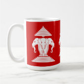 Erawan Three Headed Elephant Lao / Laos Flag Kaffeetasse (Links)