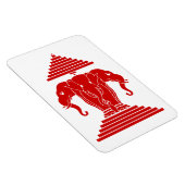 Erawan Three Headed Elephant Lao / Laos Flag Magnet (Rechte Seite)