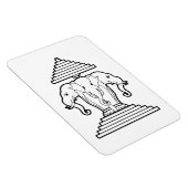 Erawan Three Headed Elephant Lao / Laos Flag Magnet (Rechte Seite)