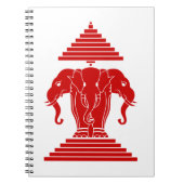 Erawan Three Headed Elephant Lao / Laos Flag Notizblock (Vorderseite)
