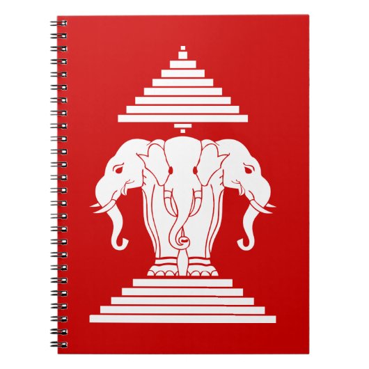 Erawan Three Headed Elephant Lao / Laos Flag Notizblock (Vorderseite)