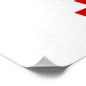 Erawan Three Headed Elephant Lao / Laos Flag Poster (Ecke)