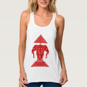 Erawan Three Headed Elephant Lao / Laos Flag Tank Top (Vorderseite)