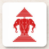 Erawan Three Headed Elephant Lao / Laos Flag Untersetzer (Vorderseite)