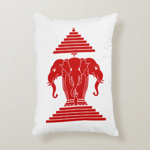 Erawan Three Headed Elephant Lao / Laos Flag Zierkissen