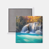 Erawan Wasserfall in der Provinz Kanjanaburi in Th Magnet (Vorderseite/Rückseite)