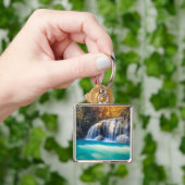 Erawan Wasserfall in der Provinz Kanjanaburi in Th Schlüsselanhänger (Hand)