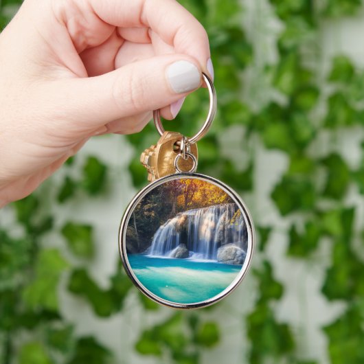Erawan Wasserfall in der Provinz Kanjanaburi in Th Schlüsselanhänger (Hand)