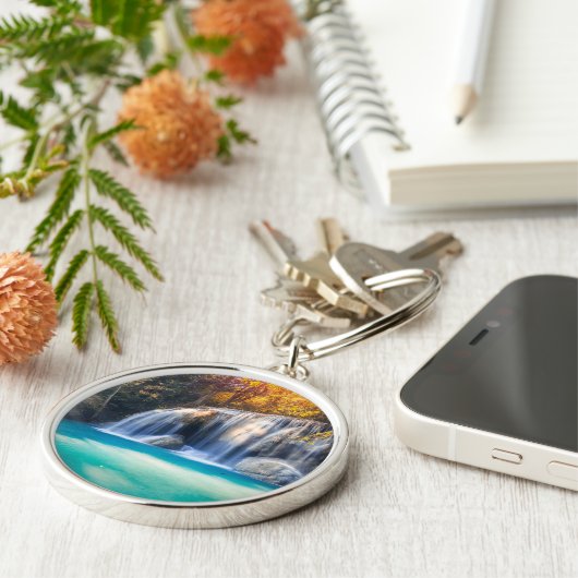 Erawan Wasserfall in der Provinz Kanjanaburi in Th Schlüsselanhänger (Seite)