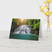 Erawan Wasserfall | Kanjanaburi Thailand Karte (Gelbe Blume)