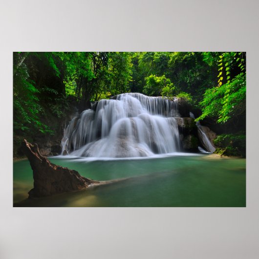 Erawan Waterfall | Kanchanaburi, Thailand Poster (Vorne)