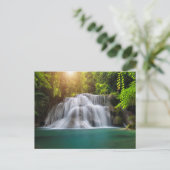 Erawan Waterfall | Kanjanaburi Thailand Postkarte (Stehend Vorderseite)