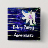 Erb’s Palsy Flower Design Button (Vorderseite)