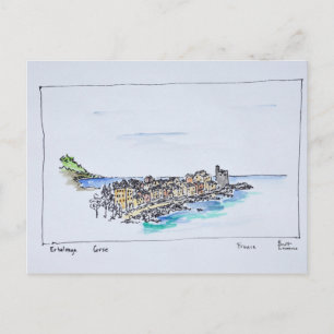 Erbalunga und das Mittelmeer Korsika, Frankreich Postkarte