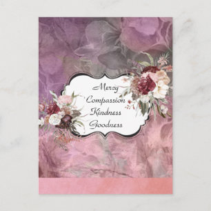 Erbarmen Mitgefühl Florale Postkartendesignerin Postkarte