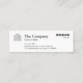 Erbauer-Architekten-graue MiniVisitenkarte Mini Visitenkarte