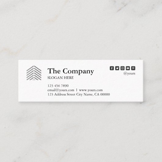 Erbauer-Architekten-graue MiniVisitenkarte Mini Visitenkarte (Vorderseite)