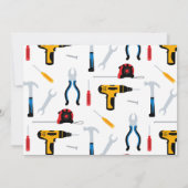 Erbauer Geburtstag Danke Karte, Tools Danke Einladung (Rückseite)