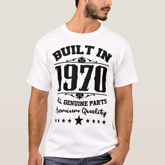 ERBAUT 1970 ALLE ECHTEN TEILE PREMIUMQUALITÄT T-Shirt (Vorderseite)