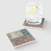 Erbe abstraktes II Steinuntersetzer (Seitenansicht)