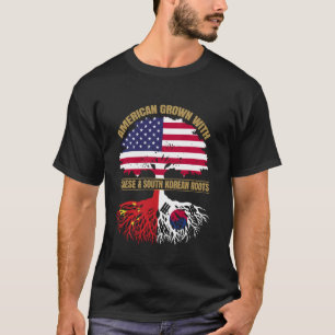 Erbe Amerikanisch mit chinesischen südkoreanischen T-Shirt