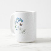 Erbe |  Bee Still – Botanische Blumendarstellung Kaffeetasse (Vorderseite Links)