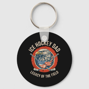 Erbe des Feldes - Vintage Eishockey-Vater Schlüsselanhänger