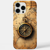 Erbe des Navigators: World Map Compass Case-Mate iPhone Hülle (Rückseite)